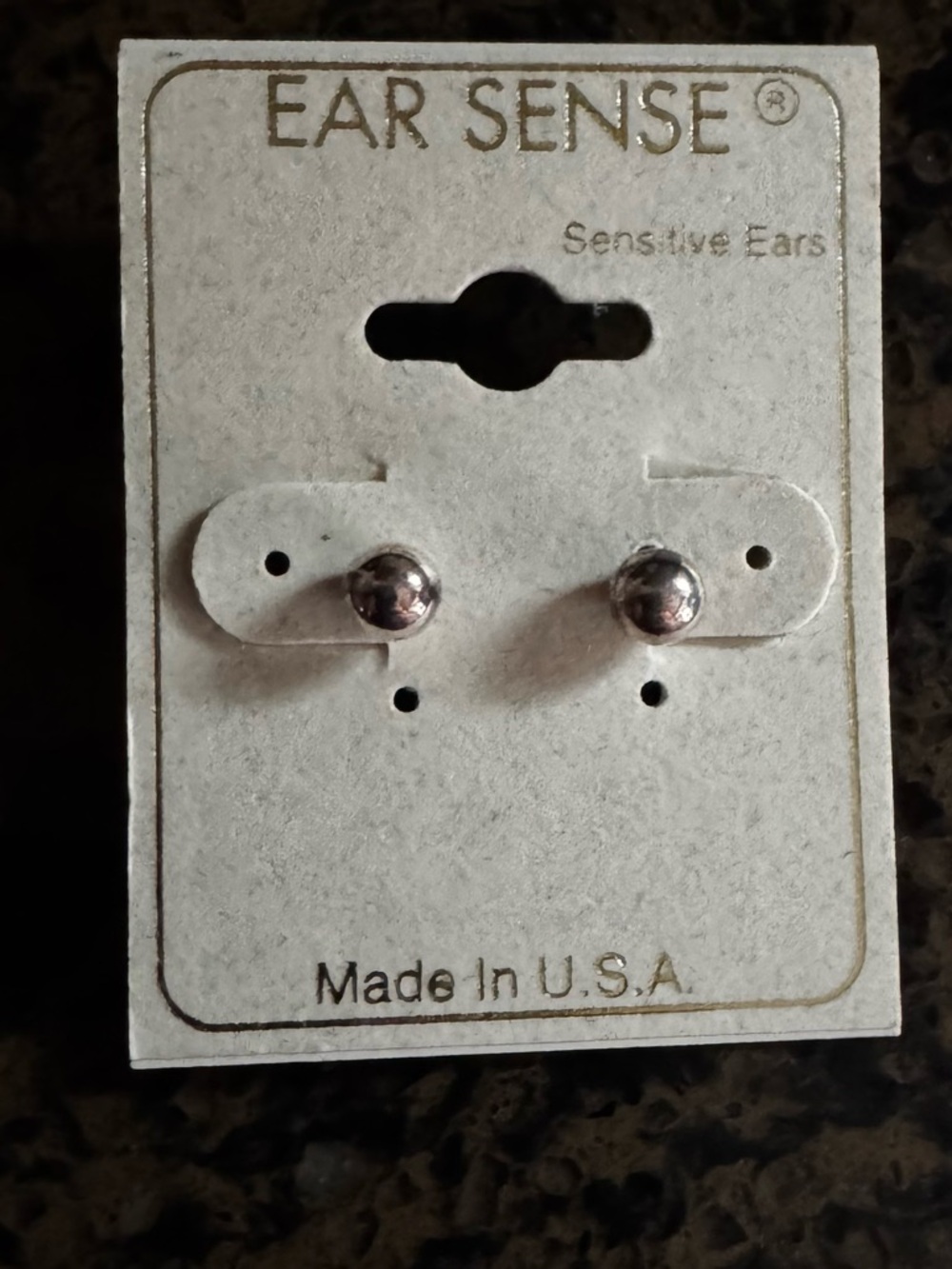 Ear Sense Silver Ball Stud Earrings